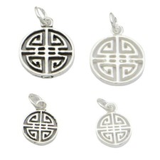 Berloque pequeno de prata esterlina 925 chinês longevidade fortuna pingente para pulseira 寿 comprar usado  Enviando para Brazil
