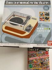 Mini toca-discos Bandai listras brancas tripla polegada 8 banidas com vinil aleatório comprar usado  Enviando para Brazil