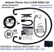 Webasto Thermo Top C 5,2kW Diesel Uniwersalny zestaw montażowy +12V NOWY MultiControl, używany na sprzedaż  PL