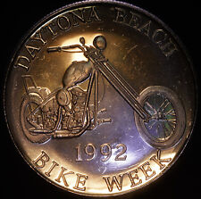 1992 Daytona Beach Bike Week Harley Florida Chop 1oz 999 prata fina redonda C4169 comprar usado  Enviando para Brazil