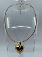 COLAR CORAÇÃO REVERSÍVEL QVC VERONESE 18K OVER STERLING OMEGA #JW230, usado comprar usado  Enviando para Brazil
