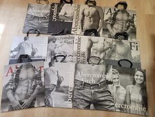 Lote de 12 sacolas de compras A&F e Abercrombie & Fitch - tamanho 14 x 15 comprar usado  Enviando para Brazil