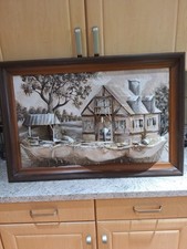 Lederbild ptik holzrahmen gebraucht kaufen  Gerbstedt