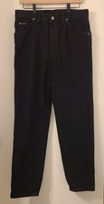 VINTAGE H.I.S. Jeans masculino 32x30 azul preto perna cônica anos 90 casual comprar usado  Enviando para Brazil
