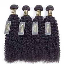 Usado, Pacotes de cabelo humano encaracolado crespo mongol 1/3/4 peças pacote de tecido de cabelo humano Remy comprar usado  Enviando para Brazil