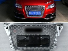 Para AUDI A3 S3 RS3 para-choque dianteiro grade Henycomb prata 2008-2012 comprar usado  Enviando para Brazil
