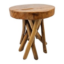 Usado, Mesa lateral de madeira rústica tronco de árvore assento de planta borda viva natural galho primitivo comprar usado  Enviando para Brazil