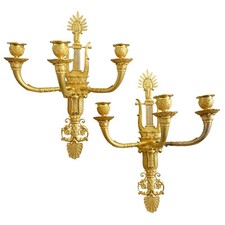 Pair sconces gilded d'occasion  Expédié en Belgium