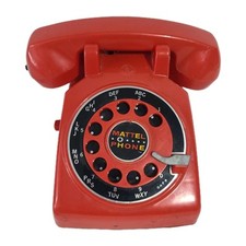 Usado, Vintage Mattel-O-Phone Brinquedo Vermelho Telefone Rotativo Plástico MCM Retro Play comprar usado  Enviando para Brazil