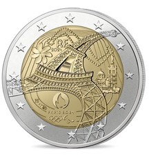 2 Euros Commémorative France 2024 Paris 2024 ''Tour Eiffel'' UNC, usado comprar usado  Enviando para Brazil