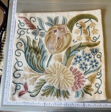 2xvintage crewel work for sale  GUILDFORD