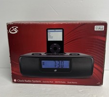 Rádio despertador GPX com base para iPod AM/FM estéreo Cl3807B nova caixa aberta comprar usado  Enviando para Brazil