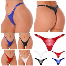 Roupa íntima feminina de couro ecológico cintura baixa cuecas fio dental calcinha calcinha comprar usado  Enviando para Brazil