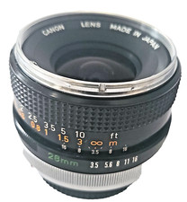 Lente Canon FD 28mm f/3.5 MF nº. 64377 Excelente comprar usado  Enviando para Brazil