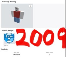 Empty roblox 2009 for sale  ALSTON