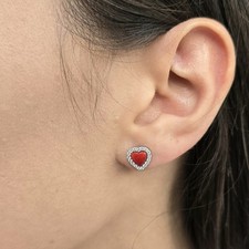 Orecchini donna cuore usato  Ercolano