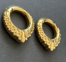 Ear stretchers gold for sale  EASTBOURNE