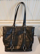 Coach black leather for sale  BANGOR