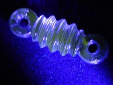 Isolador de bobina de tensão de rádio de vidro ametista antigo 3 3/8" UV verde brilhante comprar usado  Enviando para Brazil