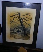 Tableau dessin original d'occasion  Bardos