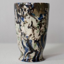 Rolf Walter Pegasus z patelnią oryginalny ceramiczny szkliwiony kubek ręcznie malowany , używany na sprzedaż  Wysyłka do Poland