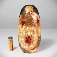 Tallado Kokeshi "Otoño" por USABURO, Firmado, Japón - Talla 6.3" segunda mano  Embacar hacia Mexico