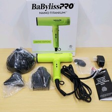 Secador de cabelo BaBylissPRO nano titânio neon amarelo claro iônico alta velocidade comprar usado  Enviando para Brazil