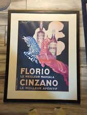 poster framed wine florio for sale  Amherst