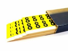 NOVO Brady 3420-8 números e letras cardados, preto sobre amarelo, 34208 lote de 22 comprar usado  Enviando para Brazil
