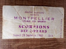 Scorpions.billet concert 1980 d'occasion  Toury
