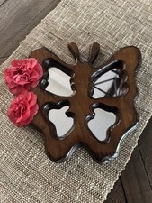 Espelho borboleta vintage de madeira único comprar usado  Enviando para Brazil