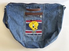Usado, Bolsa tote vintage Tweety Bird esporte denim bolsa de viagem Looney Tunes Tommy Y2K comprar usado  Enviando para Brazil