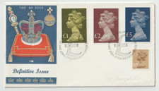 2/2/1977 UK GB FDC - Conjunto de altos valores - Coronation Regalia - Philatelic Bureau comprar usado  Enviando para Brazil