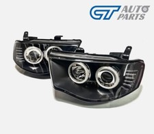 Faróis projetores Black Ultra LED Angel Eyes para 2006-2015 Mitsubishi Triton, usado comprar usado  Enviando para Brazil