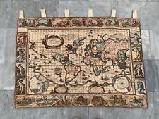 Tapeçaria vintage mapa do mundo francês decoração para casa religião pendurada na parede 120x85cm comprar usado  Enviando para Brazil