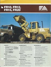 Folheto de equipamento - Fiat-Allis - FR10 FR12 FR15 FR20 carregadeira de rodas c1983 (E4106), usado comprar usado  Enviando para Brazil
