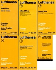 Lufthansa airline timetables for sale  ARDROSSAN