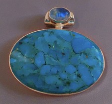 Pendentif argent turquoise d'occasion  Monistrol-sur-Loire