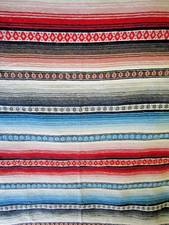 Tapete grande mexicano Serape Sarape Fiesta cobertor ioga colcha 78"X53" tecido à mão, usado comprar usado  Enviando para Brazil