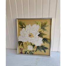 Vintage framed crewel for sale  Hialeah