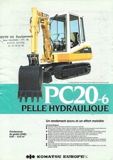 Folheto de equipamento - Komatsu - PC20-6 - Escavadeira - c1988 - Lang francês (E8022) comprar usado  Enviando para Brazil