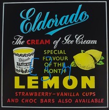 ELDORADO SORVETE LIMÃO C1948 ANÚNCIO DE CINEMA Vintage Lanterna Mágica Slide, usado comprar usado  Enviando para Brazil