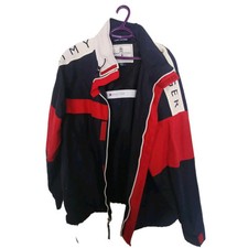 Jaqueta de vela masculina vintage Tommy Hilfiger com zíper em G corta-vento com capuz logotipo soletrado comprar usado  Enviando para Brazil