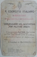 Tessera distintivo arditi usato  Roma