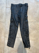 Black leather motorcycle for sale  HULL