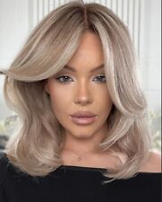 Ombre Ash Platinum Blonde Wave Perücke 13x4 Lace Front Echthaar Perücke comprar usado  Enviando para Brazil