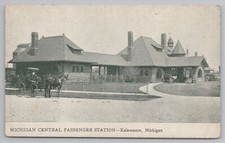 Kalamazoo~Anúncio de loja de roupas masculinas Hershfield~Michigan Central RR Depot~c1910 P&B comprar usado  Enviando para Brazil
