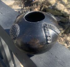 Vaso preto vintage raro de cerâmica zulu africana barro, assinado comprar usado  Enviando para Brazil