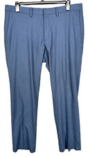 Calça social masculina Kenneth Cole Reaction 38x30 azul slim fit elástica comprar usado  Enviando para Brazil