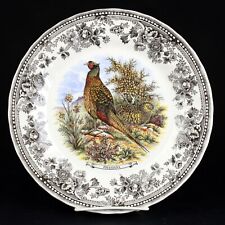 Prato de jantar Churchill vintage jogo, faisão com aro floral marrom 10" comprar usado  Enviando para Brazil